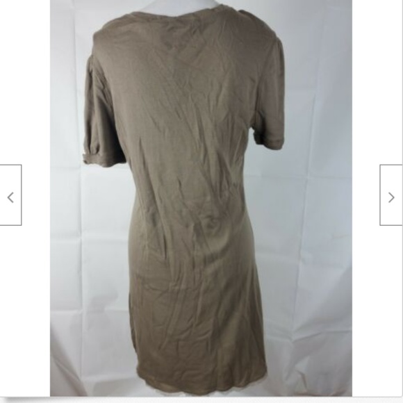 NWT Linq Dress Shirt Sz L Midi Green Stretch Modal - Picture 5 of 8